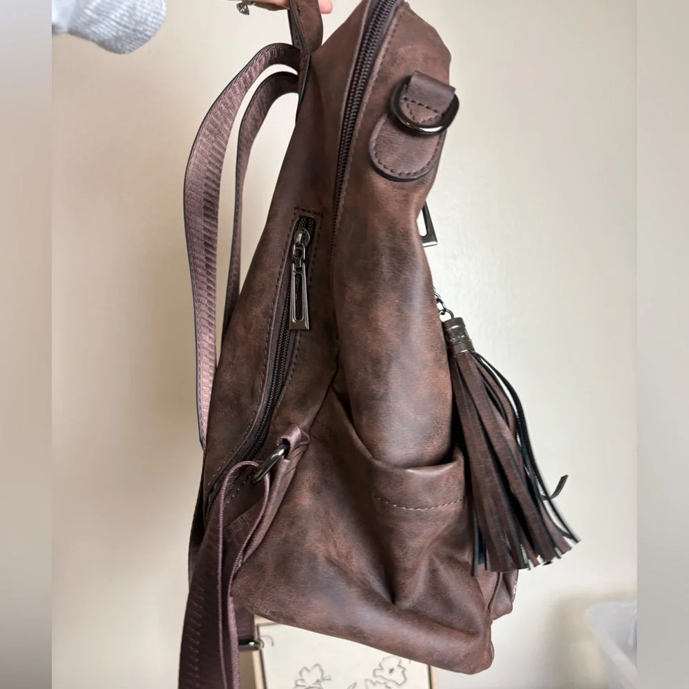 Opage Brown Backpack - Picture 2 of 4